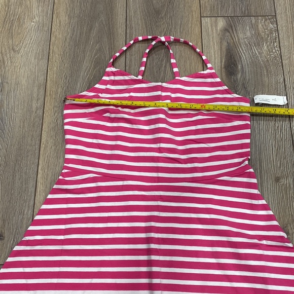 NWT OLD NAVY Pink White [ TALL ] Striped Dress MED TALL - Picture 6 of 10